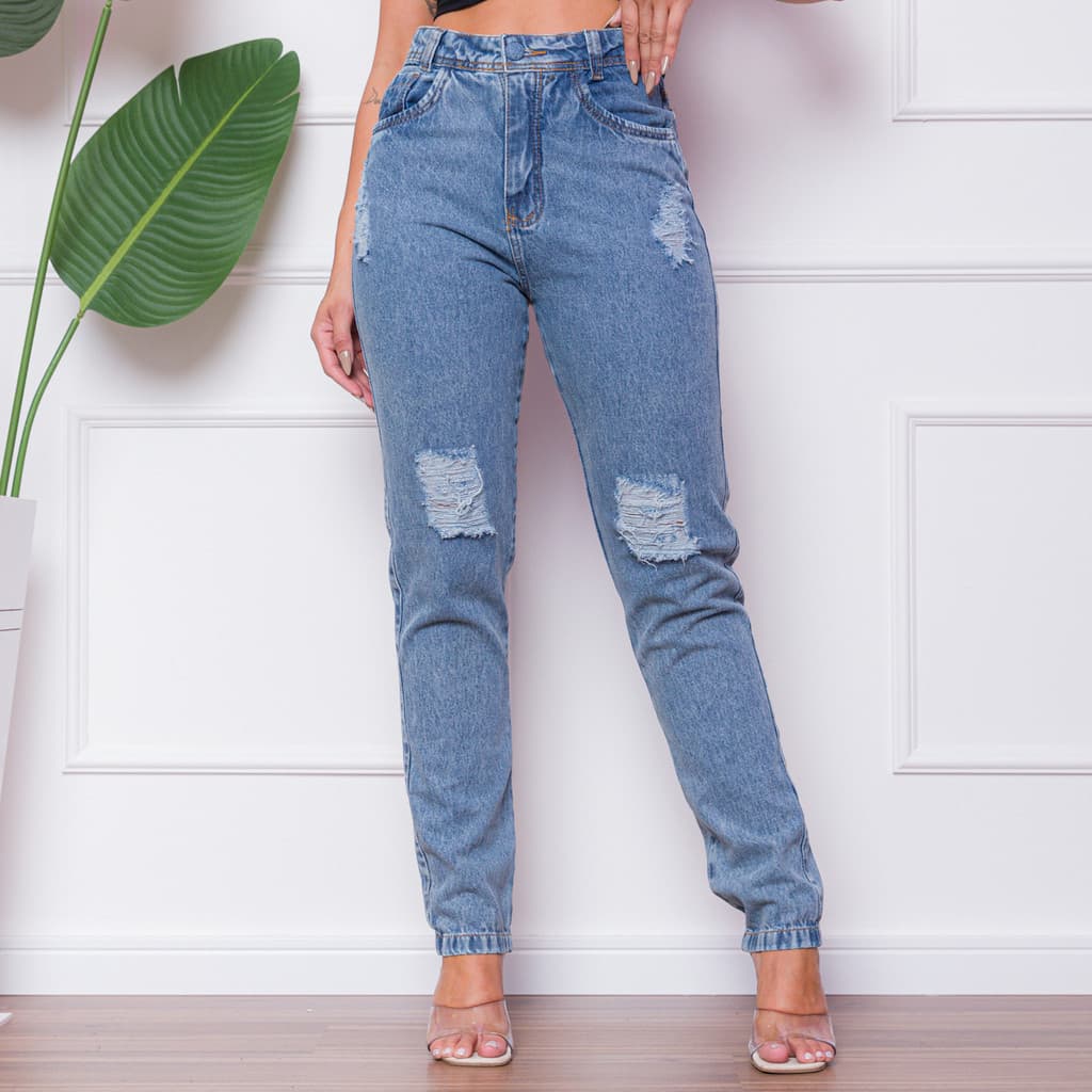 Calça Jeans rasgados da moda feminina
