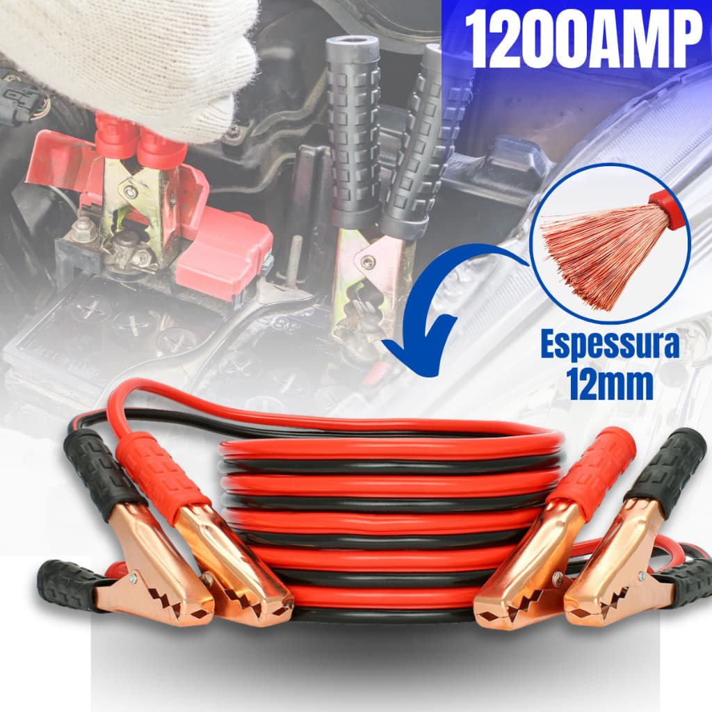Cabo De Chupeta 1200 amp Transmissão 12mm Caminhão Carro Moto Bateria