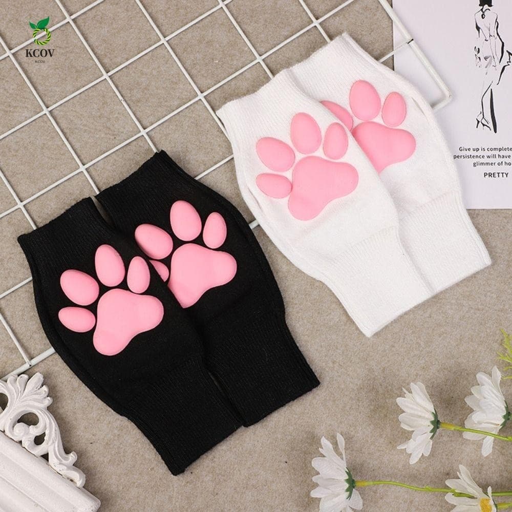 Luvas KCOV Cat Mittens , Feijão De Dedos De Gato 3D Fofo Sem , Gatinho De Silicone Macio Manga De Garra Rosa Womens