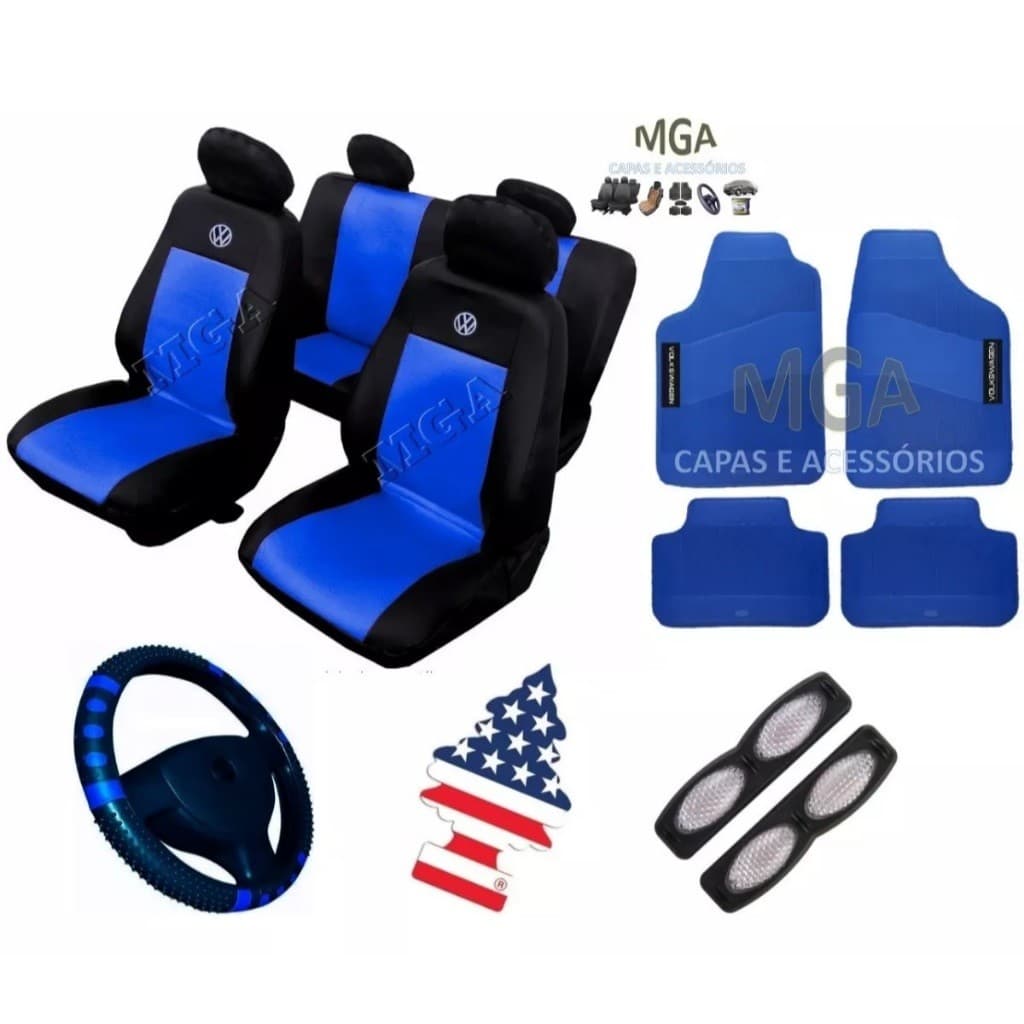 Kit completo capa banco carro couro +tapete volante Volkswagen gol g1 g2 g3 g4 g5 g6 g7 gol quadrado bola