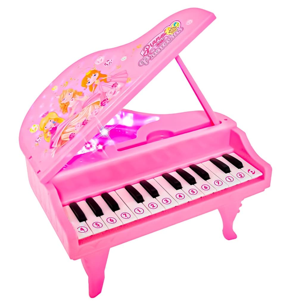 Teclado Musical Infantil Piano Das Princesas Som E Luz - Dm Toys