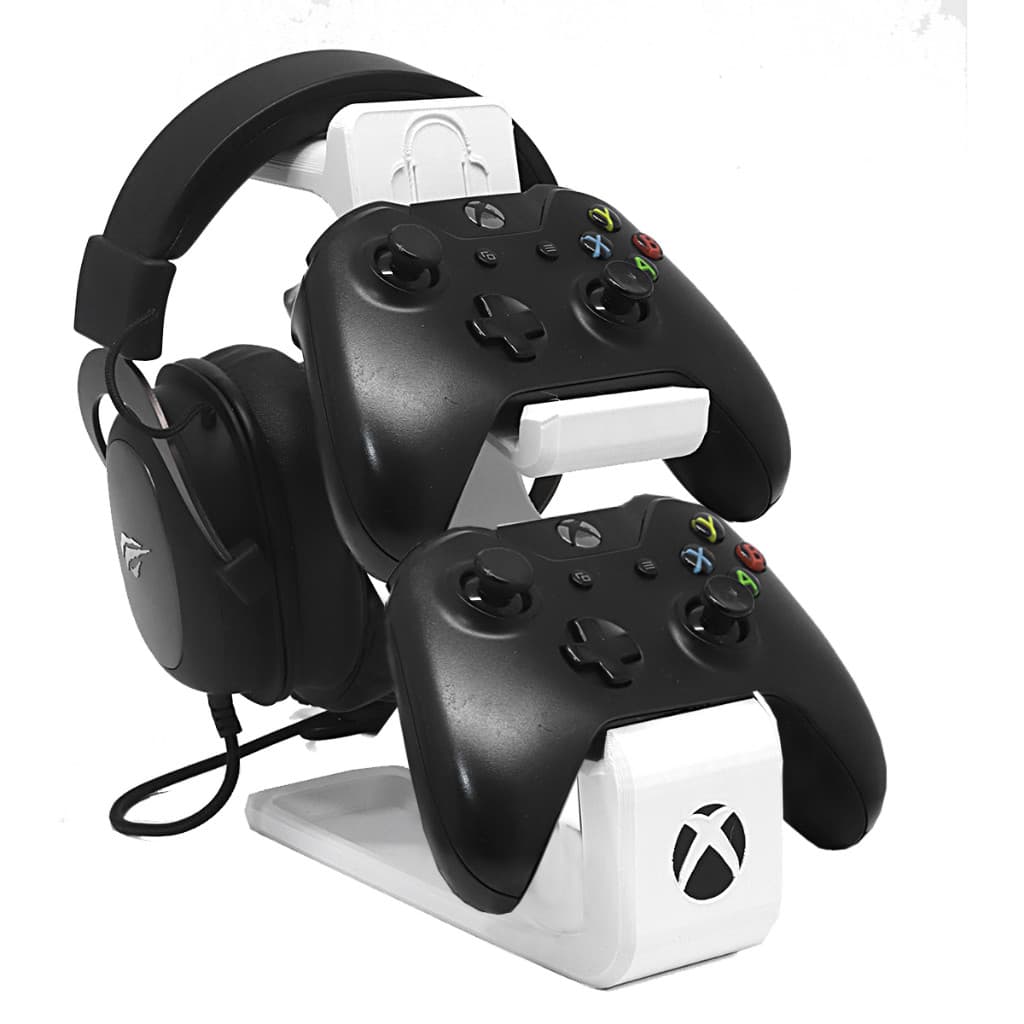 Suporte para 2 controles XBOXe Fone de ouvido/HeadSet/HeadPhone