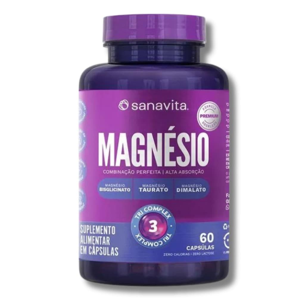 Magnésio Tri Complex Premium 60 Caps Alta Absorção Sanavita