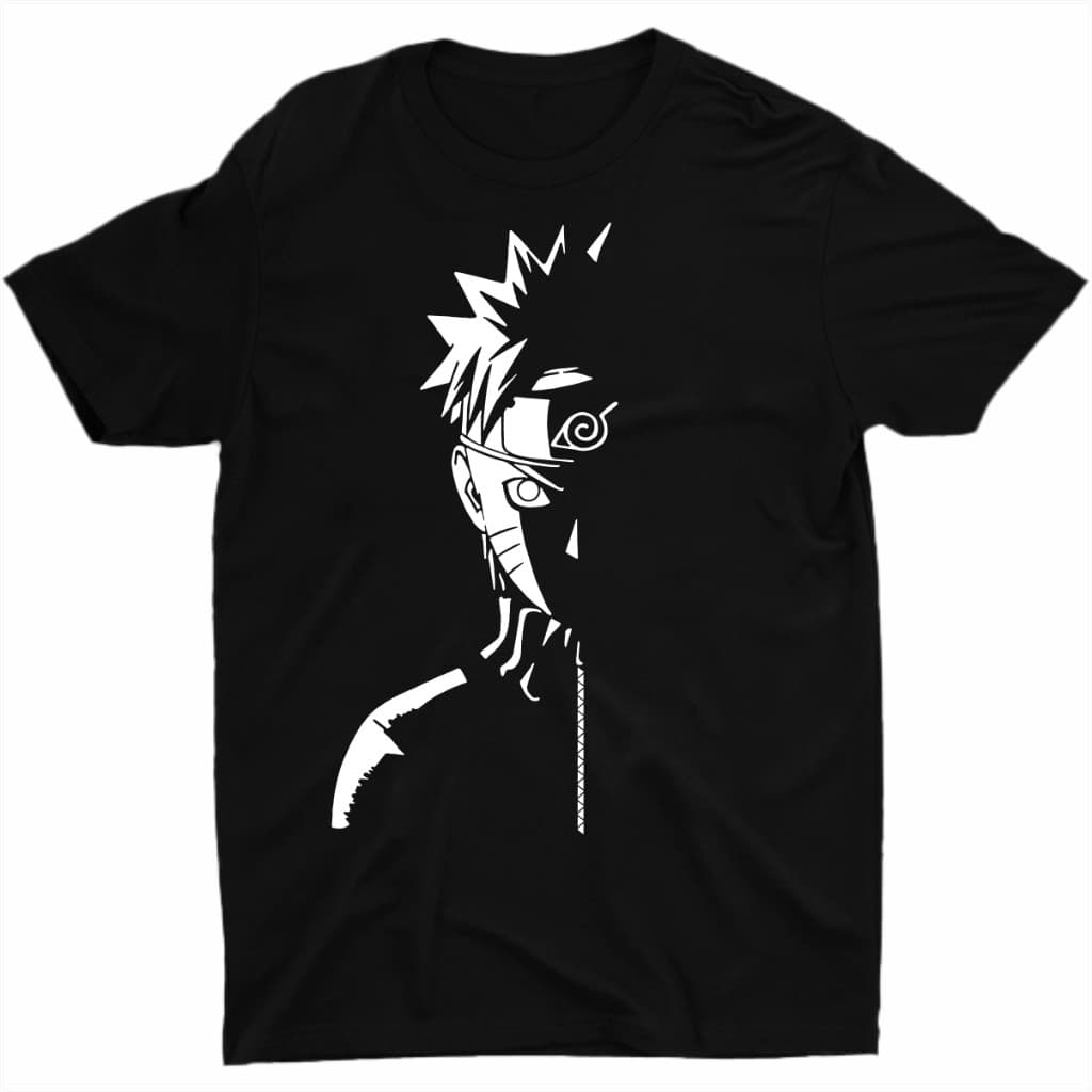 Camisas Masculino Tendeçia Camiseta Camisa Naruto Shippunden Preta algodão A//PRONTA ENTREGA IMEDIATO