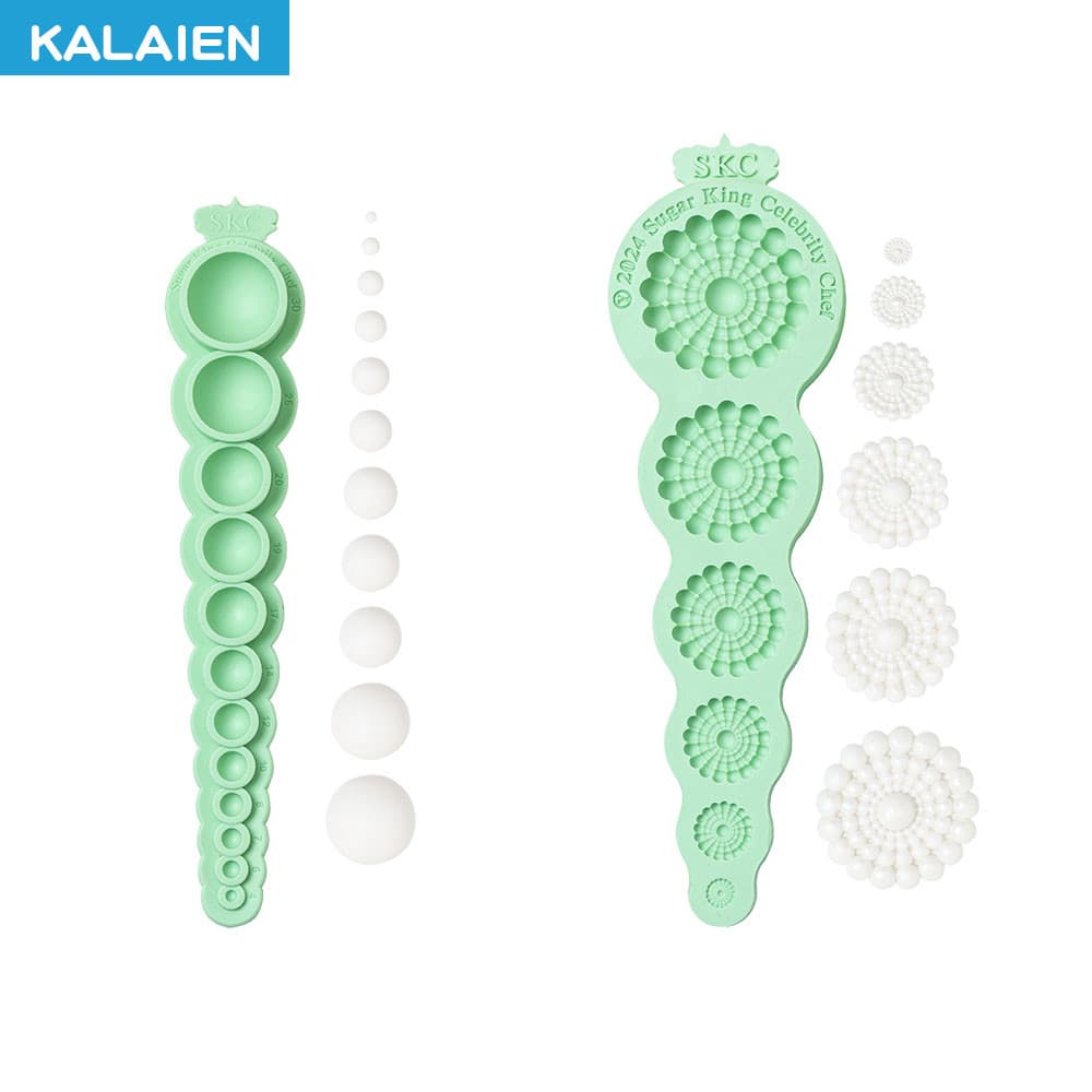 Molde de Silicone para Fondant KALAIEN DIY, Redondo, em Forma de Flor, Antiaderente e de Fácil Remoção, para Decoração d