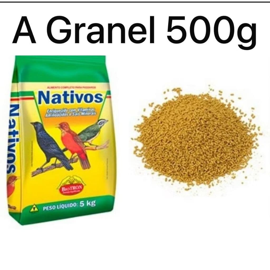 Nativos 500g A granel Ração Para Sábia, Pássaro Preto, Trinca Ferro e Outros Com Aroma de Banana