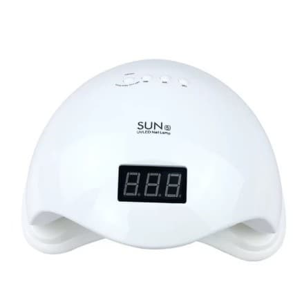 Cabine Sun 5 Led Uv De Unhas Digital 48w Bivolt Estufa De Unha Gel - branca