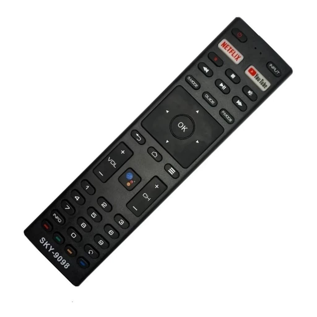 Controle Remoto Compativel Jvc Smart Tv 4k Netflix Youtube 9098 - Substituto Compatível