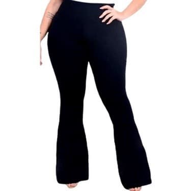 Calça Bailarina Flare Boca de Sino Plus Size