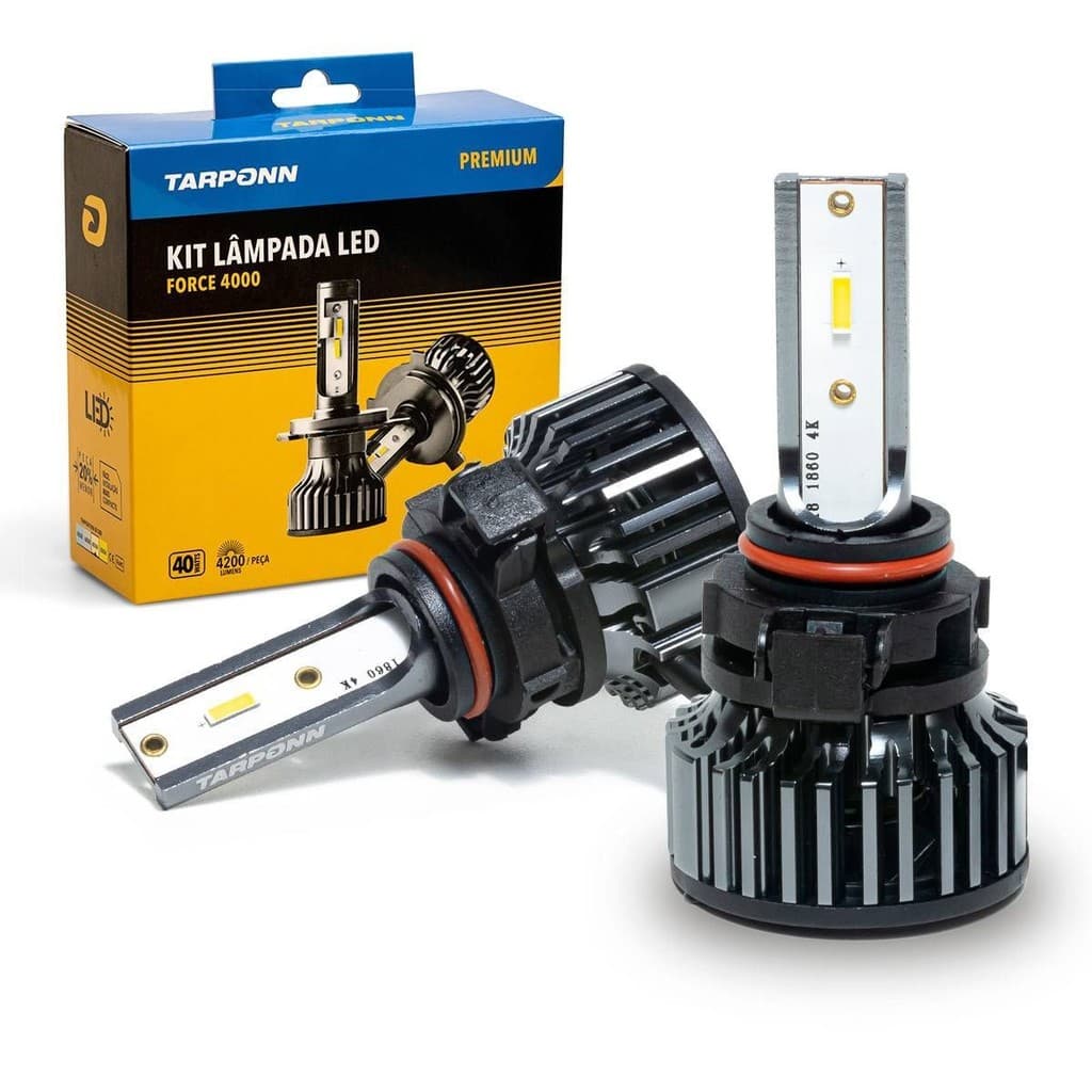 Kit Lâmpada Led Force 4000k Premium H16 40w 8400lm Tarponn