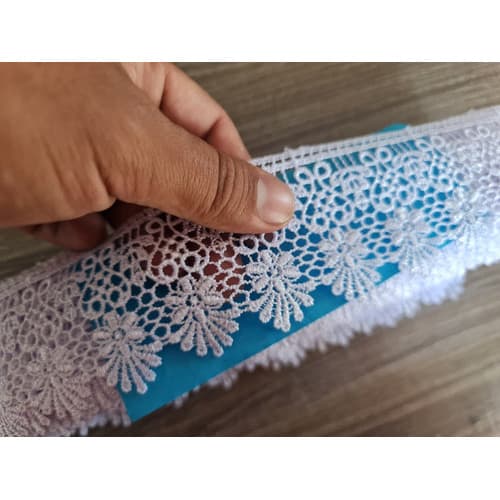 Renda De Guipir Branco 13,7 Mts C435