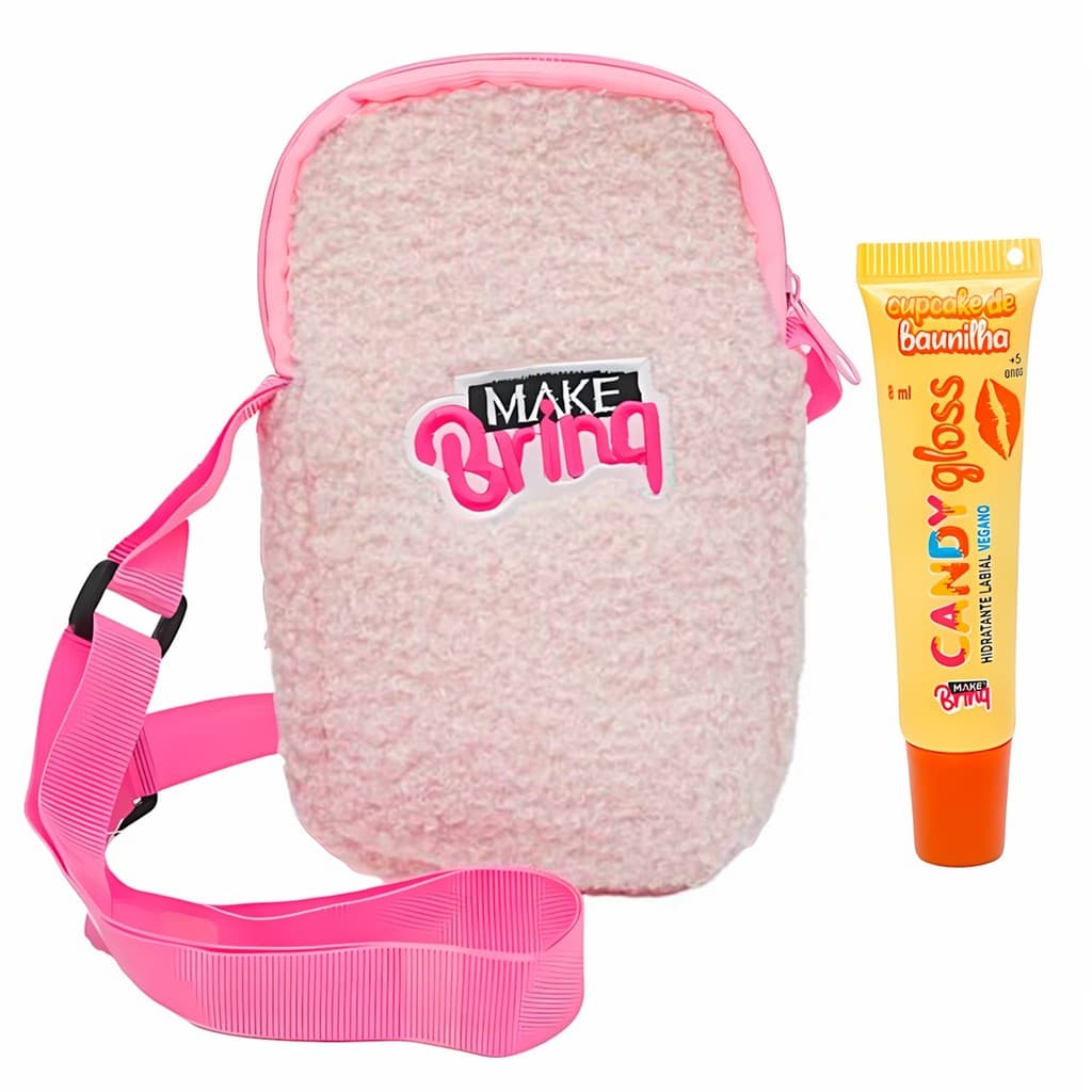 Acessório Infantil Bolsa Plush Macia Makebrinq Com Gloss Labial Vegano Delicado

 - Polibrinq