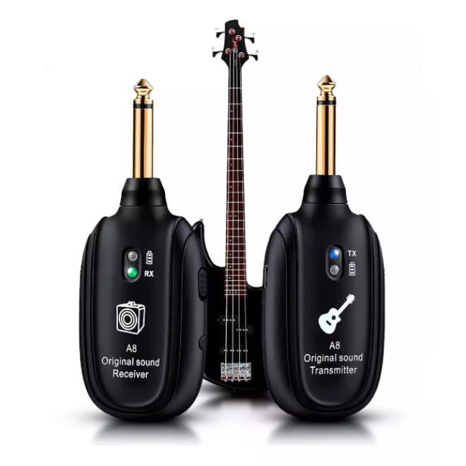 Transmissor Sem Fio Para Guitarra Receptor Wireles Violão a8