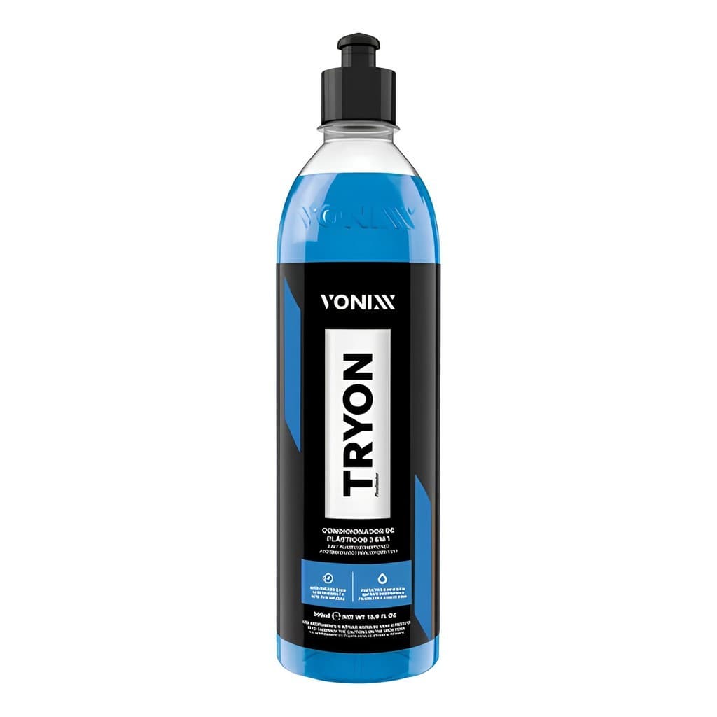 tryon 500ml vonnix restaurador 3 em 1 plásticos e borrachas