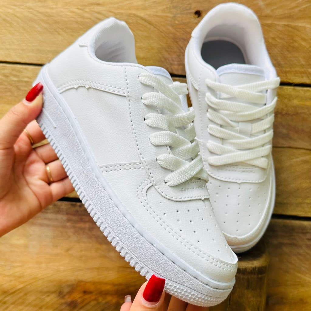 Tenis Feminino Branco Aero Casual Clássico Sneaker Premium Leve Macio Original