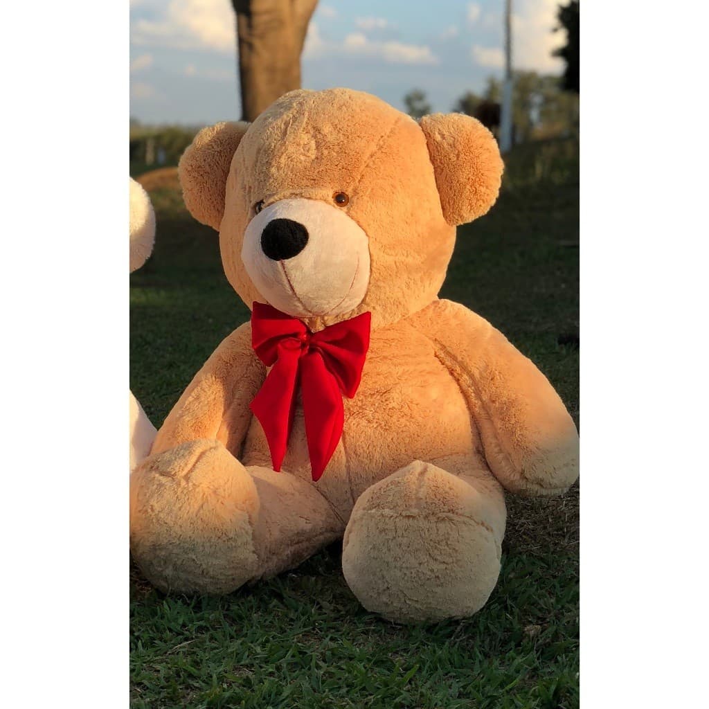 Urso De Pelúcia Gigante Teddy - 50 cm 90 Cm e 1,10 metros Ursinho C/ Laço Personalizado Grátis
