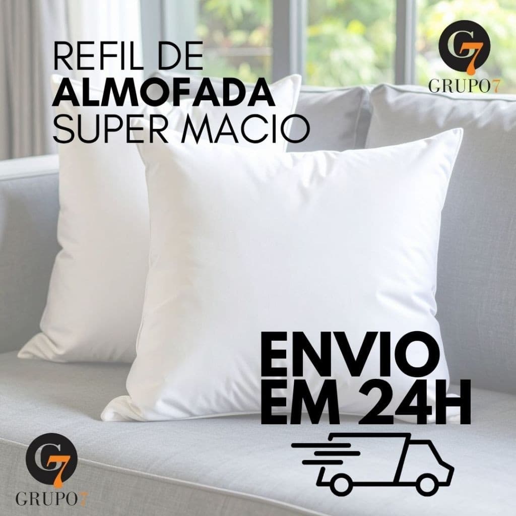 Kit 3 Unidades Enchimento Almofadas TNT Flocos De Espuma 40x40cm Confortavel