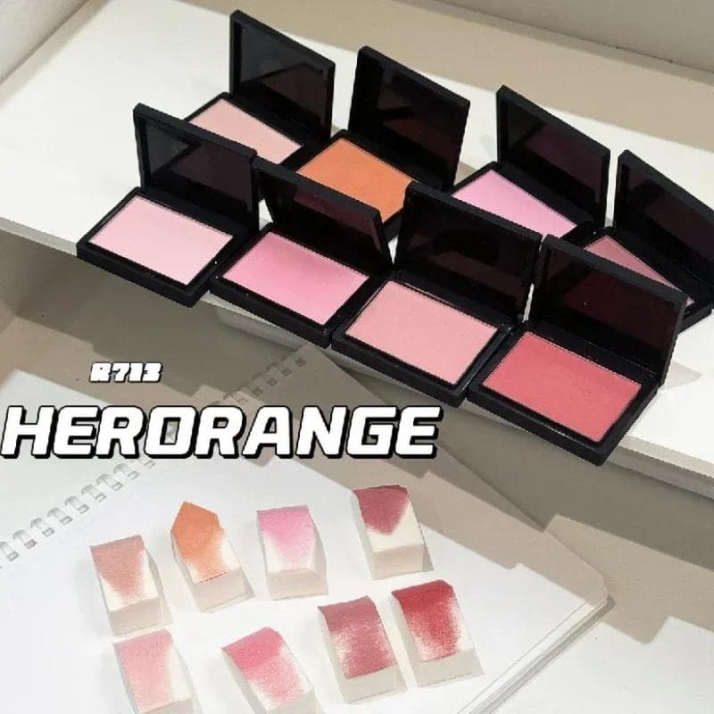 Blush Laranja Doce Maquiagem Em Pó Latte Nude Pêssego Bochecha Cor Contorno Facial Iluminar