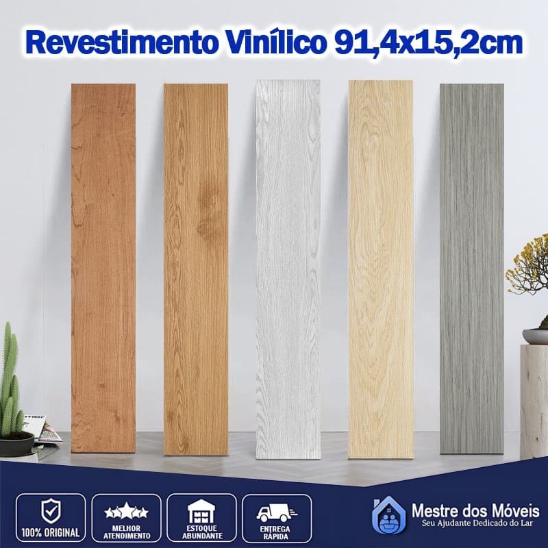 9/36 Placas Piso Painel Parede Vinílico Adesivo Lavável Autocolante 91,4x15,2cm