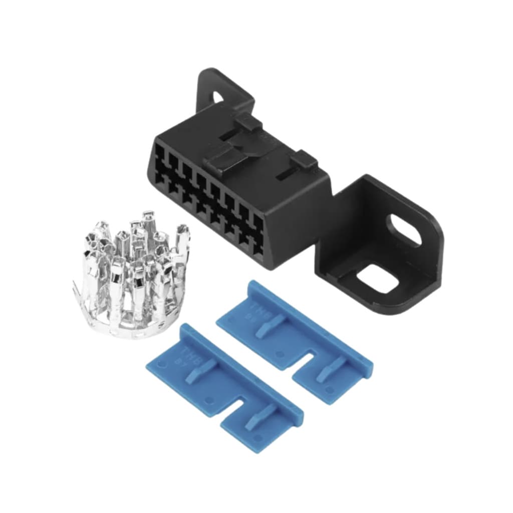 Conector Obd2 Femea Tomada 16 Pinos Montável  J1962 -Kit 5 unidades