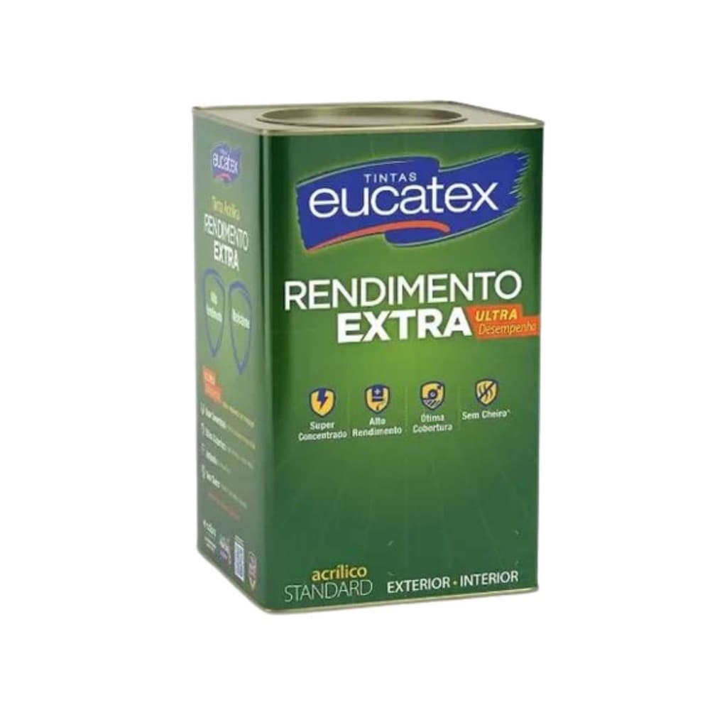 Tinta Exterior Eucatex Rendimento Extra Acrílica 18l Cores
