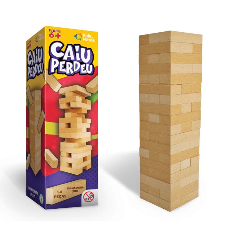 Jogo Caiu Perdeu 54 Peças - PAIS E FILHOS