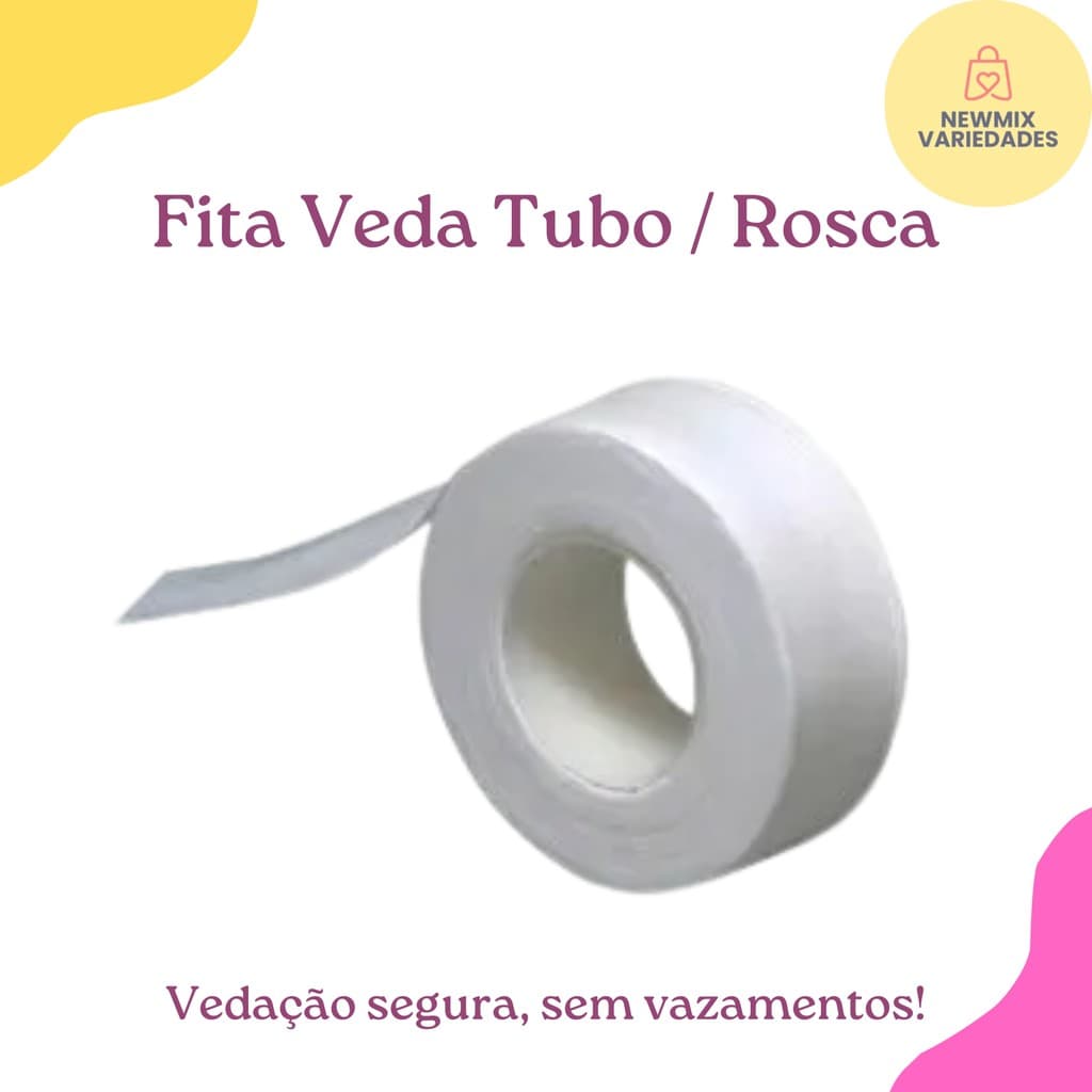 Fita Veda Rosca 18mm x 10m – Vedação Rápida e Eficiente - NEW