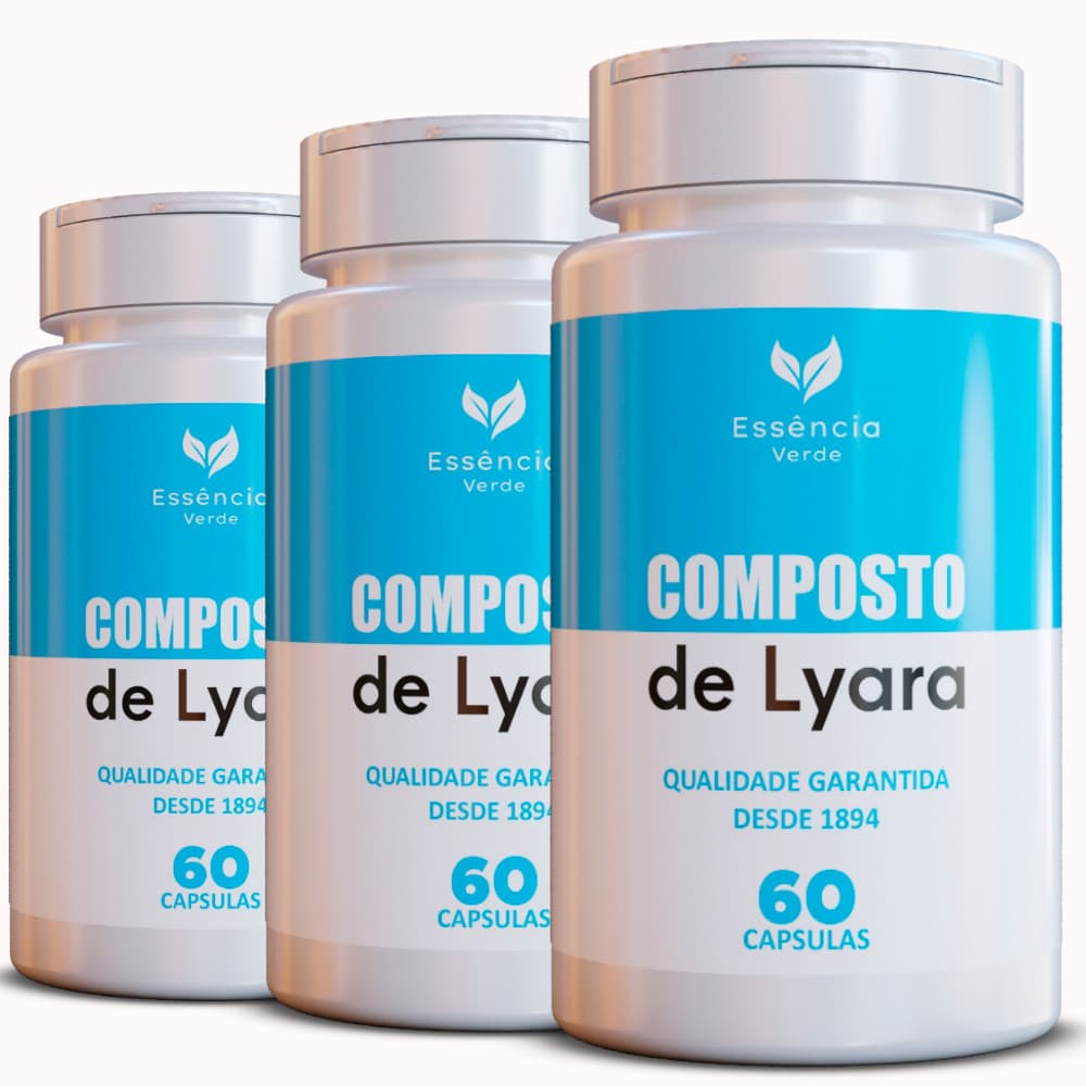 Composto de Lyara 60 Cápsulas Suplemento para Apetite Energia e Ganho de Peso Saudável