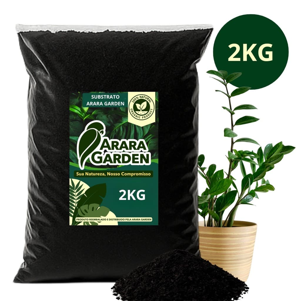 Substrato Terra Vegetal Adubada Premium Arara Garden 2kg