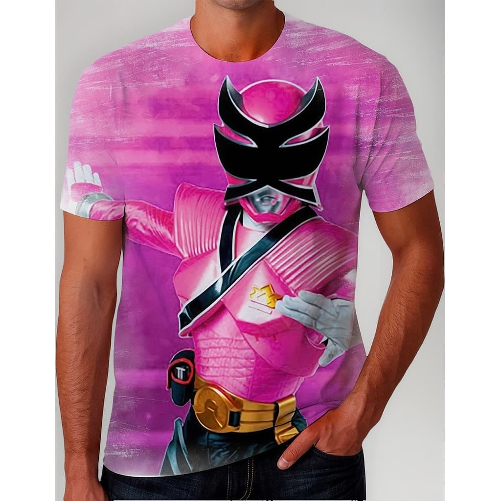 Camisa Camiseta Frente  Power Rangers Desenho 49