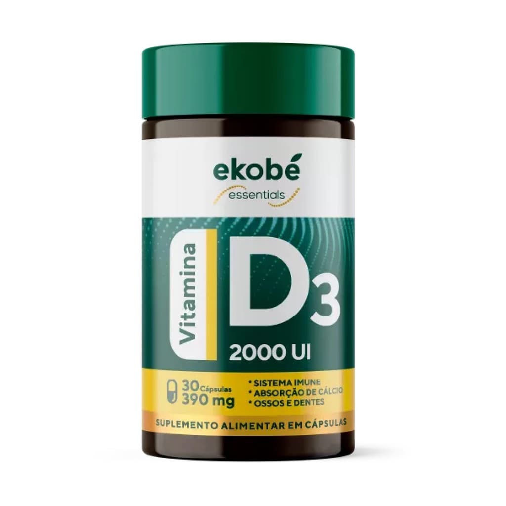 Vitamina D3 2000 UI Ekobe  30 Caps 390mg 1 Unidade