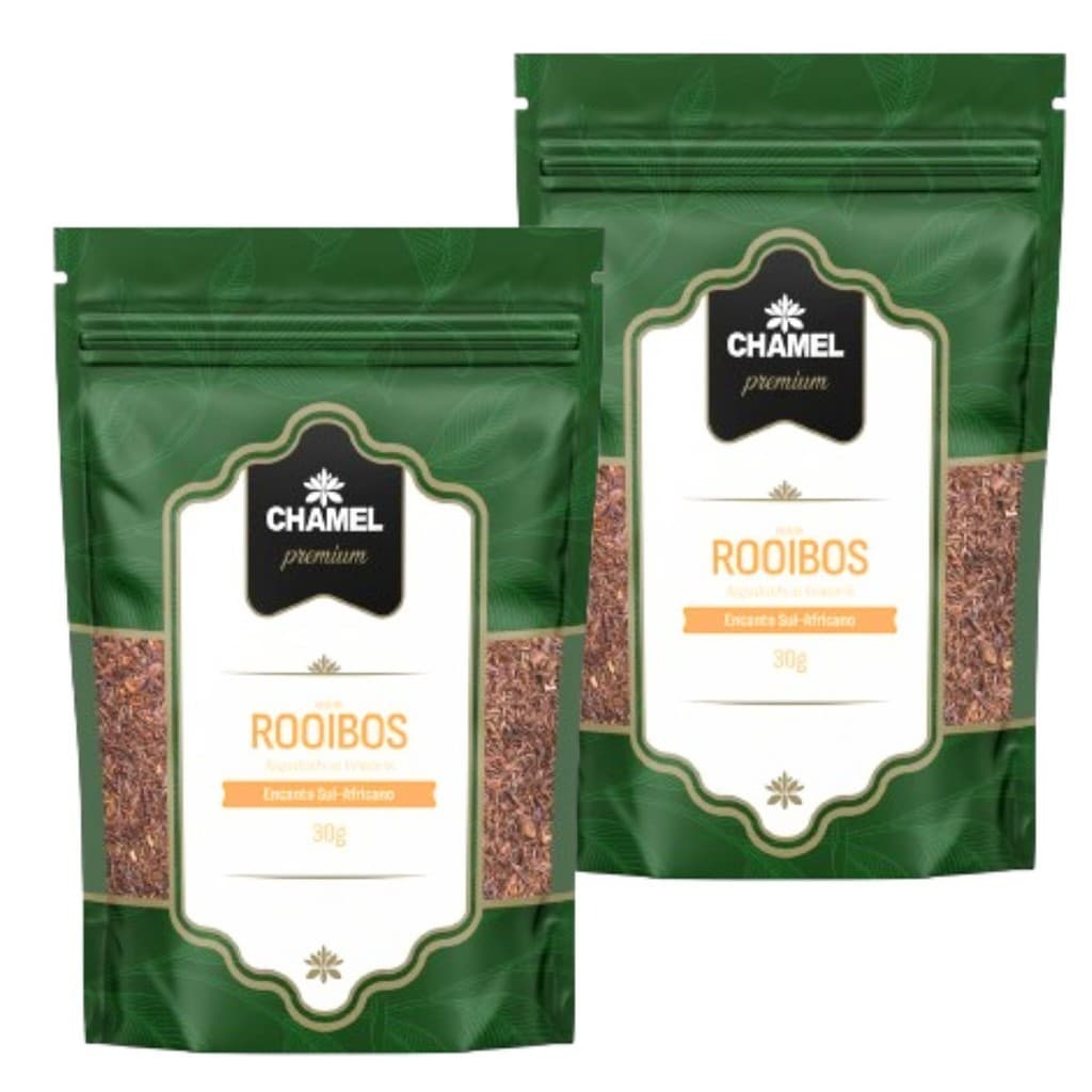 Chá de Rooibos (Aspalathus linearis) Encanto Sul-Africano Chamel Premium 2 Pacotes c/ 30g