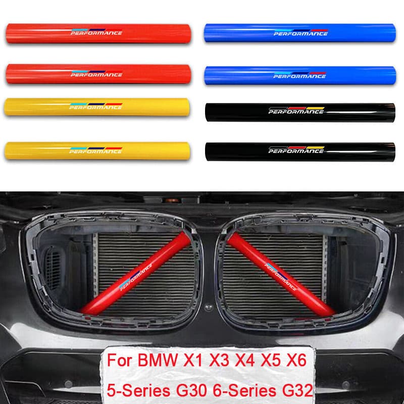 BMW 2 Peças ABS Grade Dianteira Do Carro Guarnição Tiras Capa V Cinta Para G30 X5 G05 X1 G01 X4 G02 X6 G06 G31 G32 M Ace