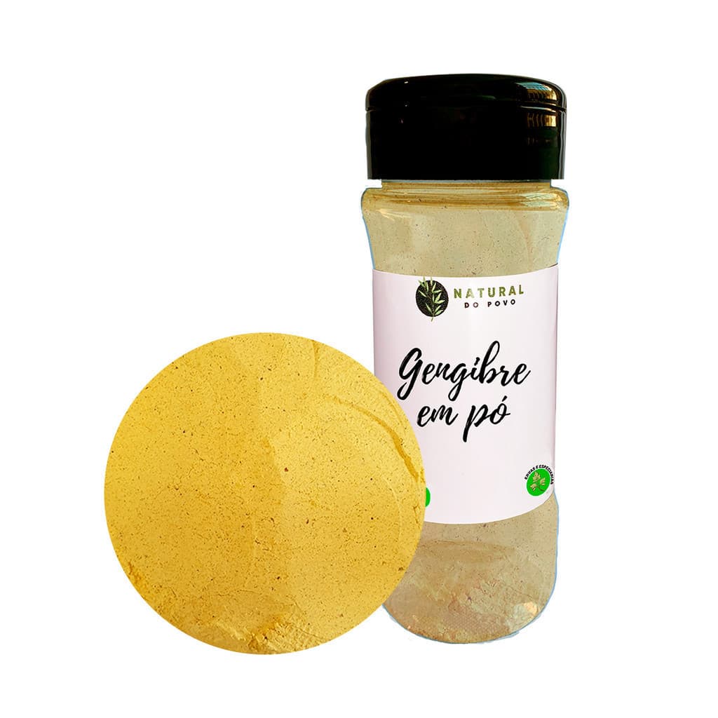 Tempero Gengibre em Pó 100% Puro Alta Qualidade Pote com Dosador 50g