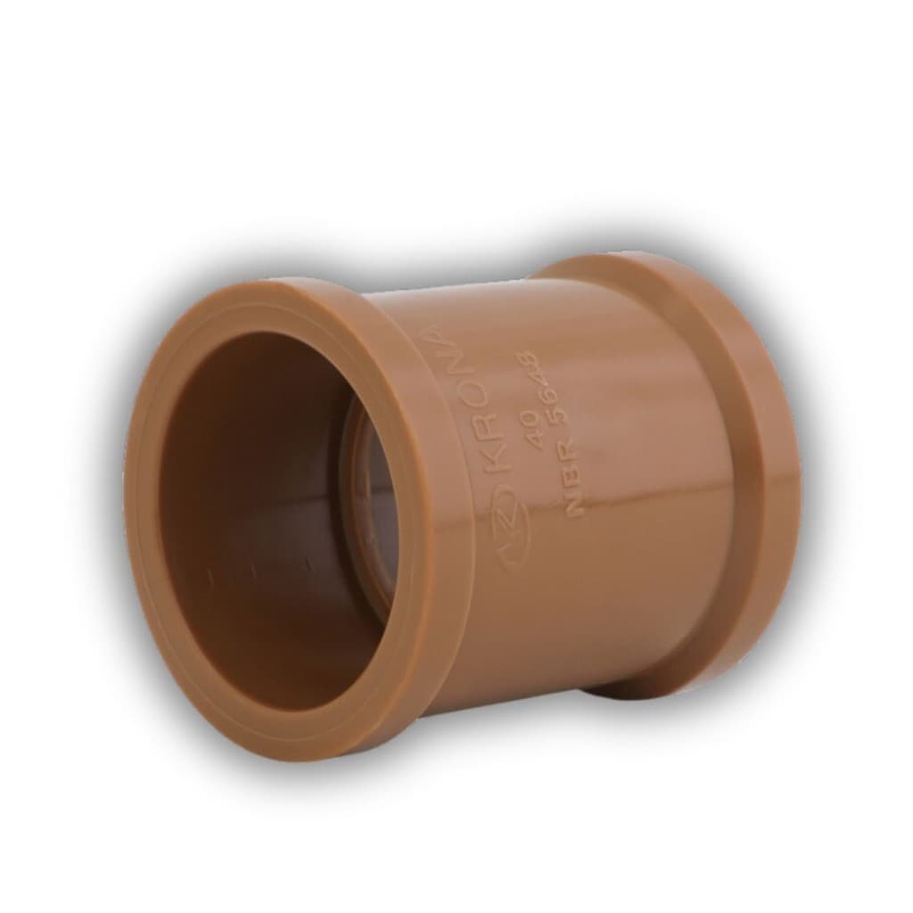 Luva 3/4 Krona 25mm Soldável Marrom 8 Peças PVC De Correr