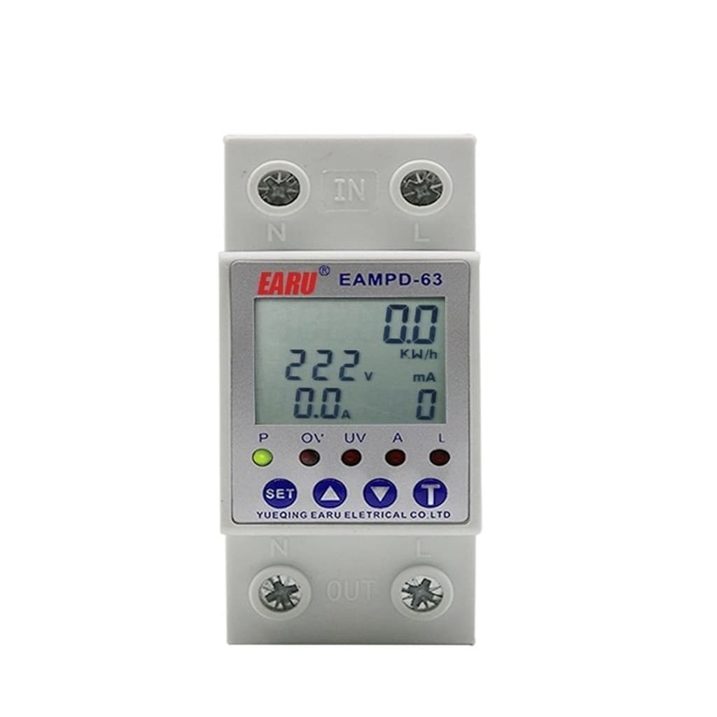 Idr Interruptor fuga Wattimetro Volt. Amp.110/220V 63A