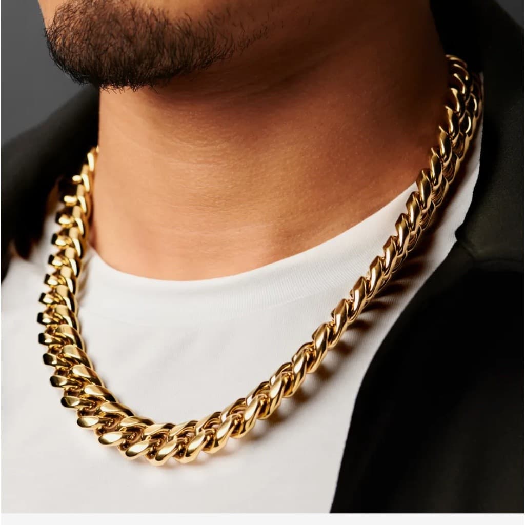 Corrente Cordão Masculino dourado 60cm X 10mm
