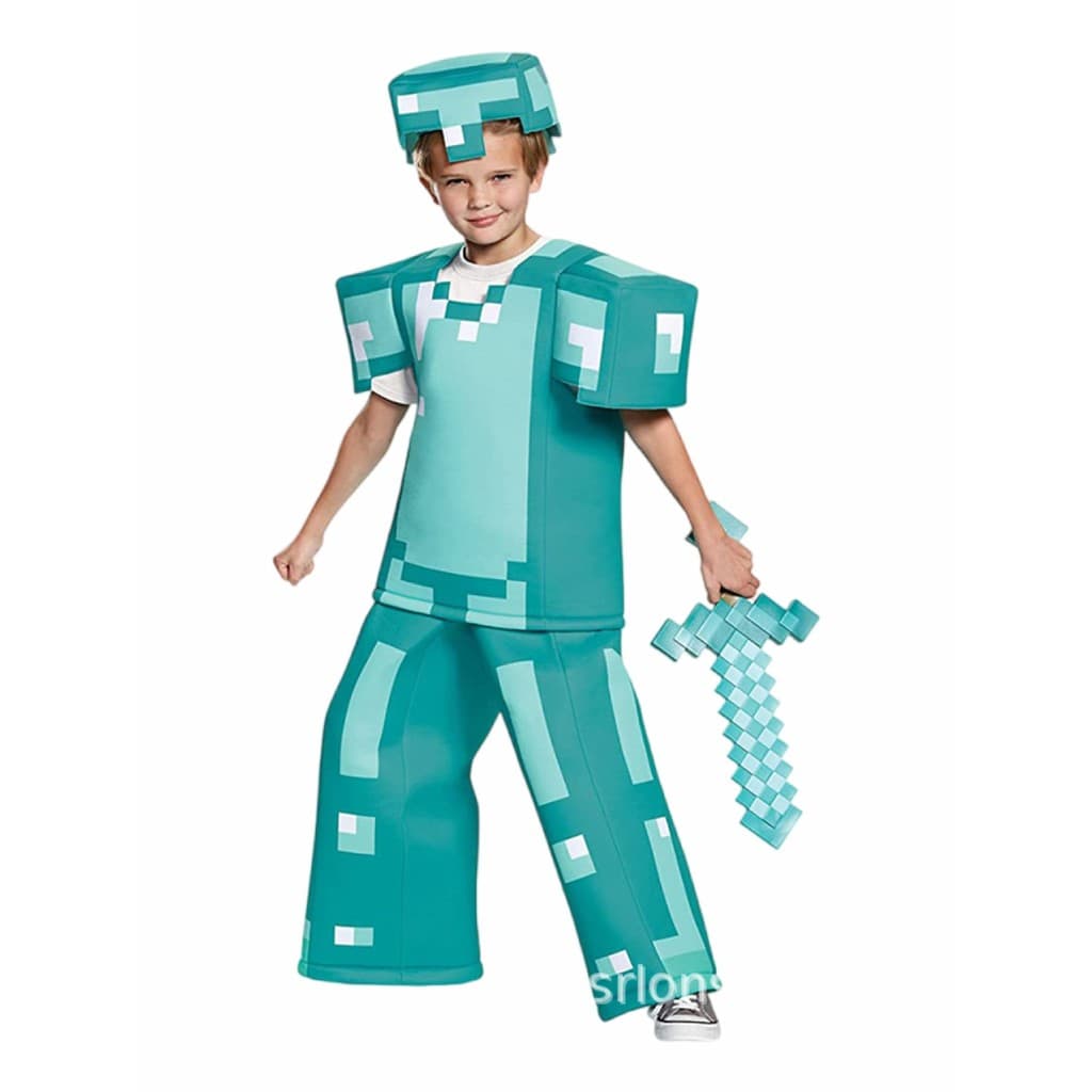 Meu Mundo Steve role play Traje Armadura Menino Crianças Roupas De Desempenho De Jogo De Halloween