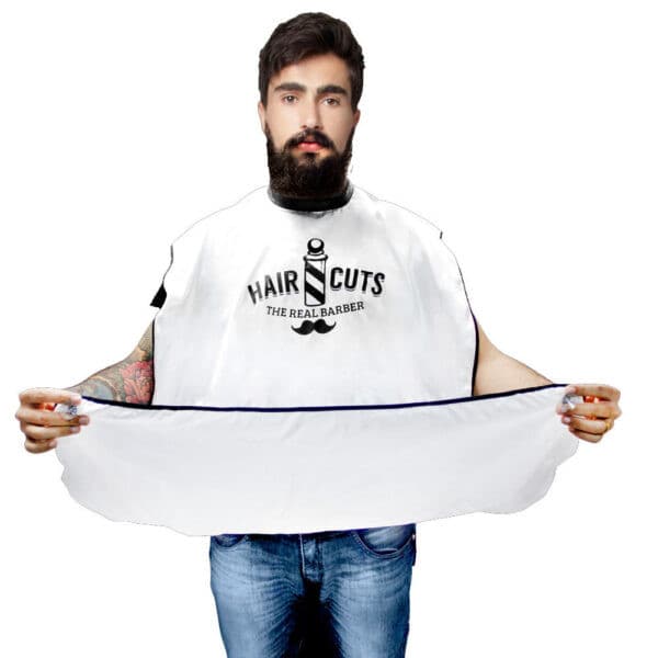 CAPA DE CETIM BRANCA COM IMPRESSÃO BOTÃO E COM VENTOSA PARA SE BARBEAR NO ESPELHO