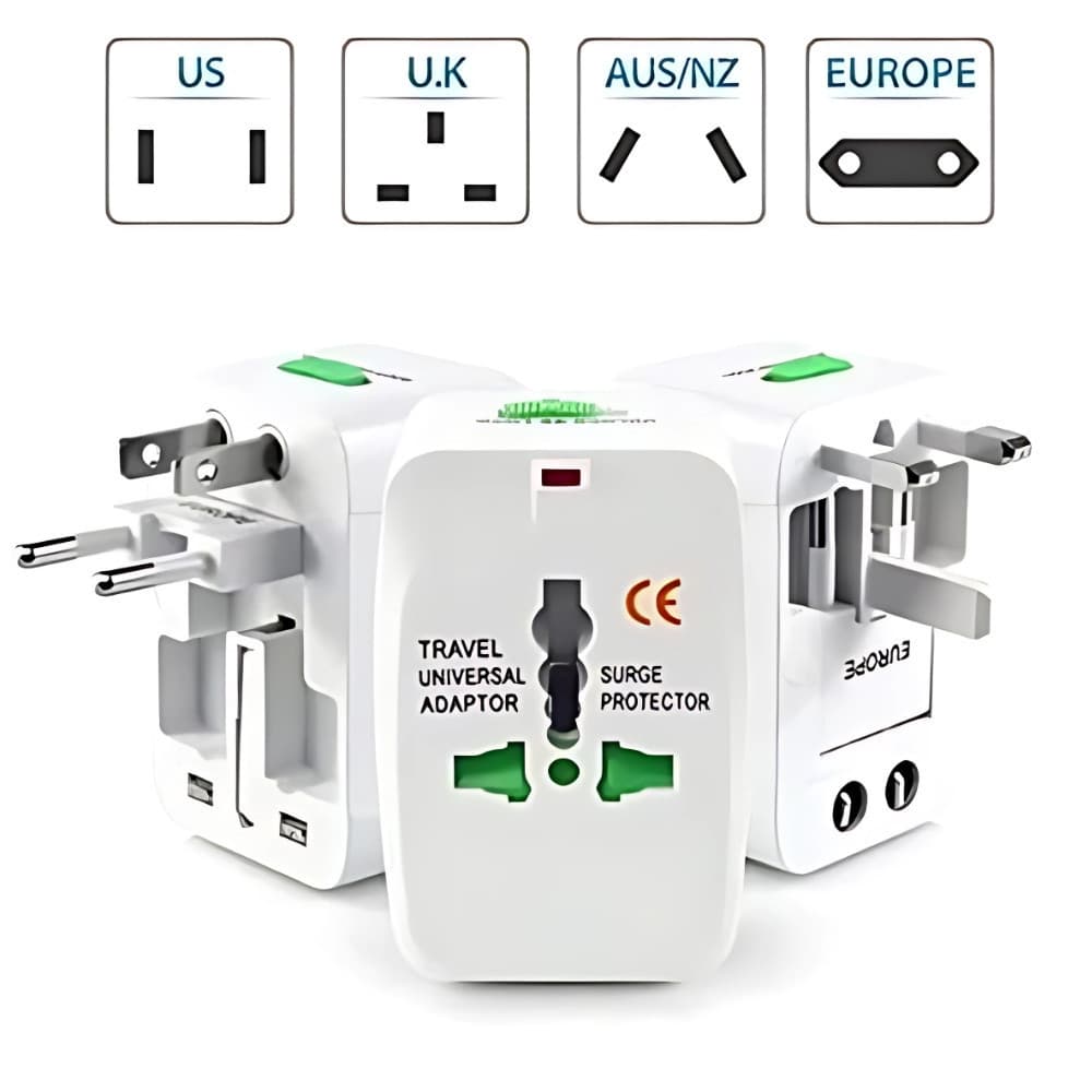 Adaptador Tomada Universal Internacional Viagem + 150 Países