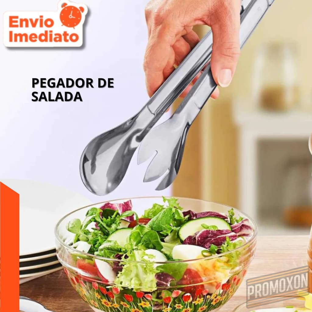 Pegador de Salada Inox 20cm Ideal para Legumes Verduras e Folhas