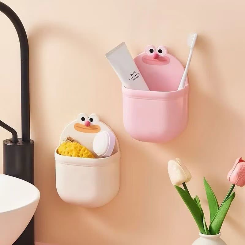 Porta Objetos Organizadora com Adesivo de Parede Fofo com Desenho - Ideal Para Pincéis e Acessórios