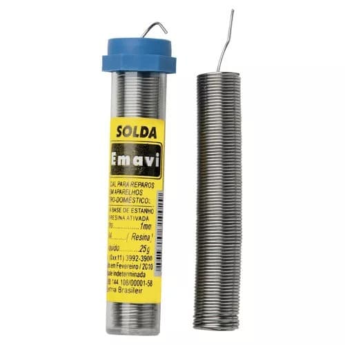 Solda Em Tubo A Base De Estanho - 25g 1mmx4m