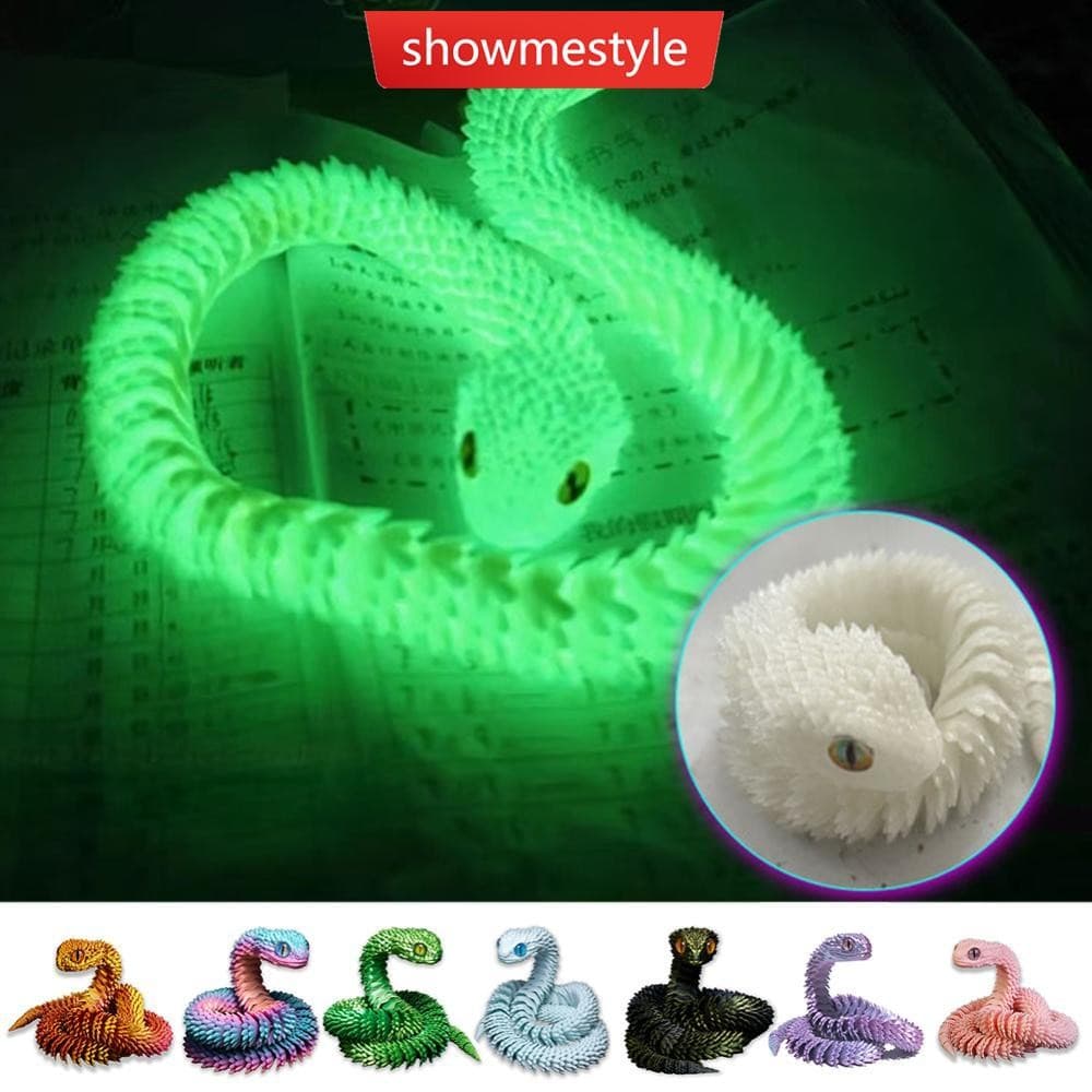 SMS 30/45cm 3D Impresso Cobra Decoração Animais Acessórios De Mesa Do Quarto Escritório Engraçado Ano Ornamento E9O5
