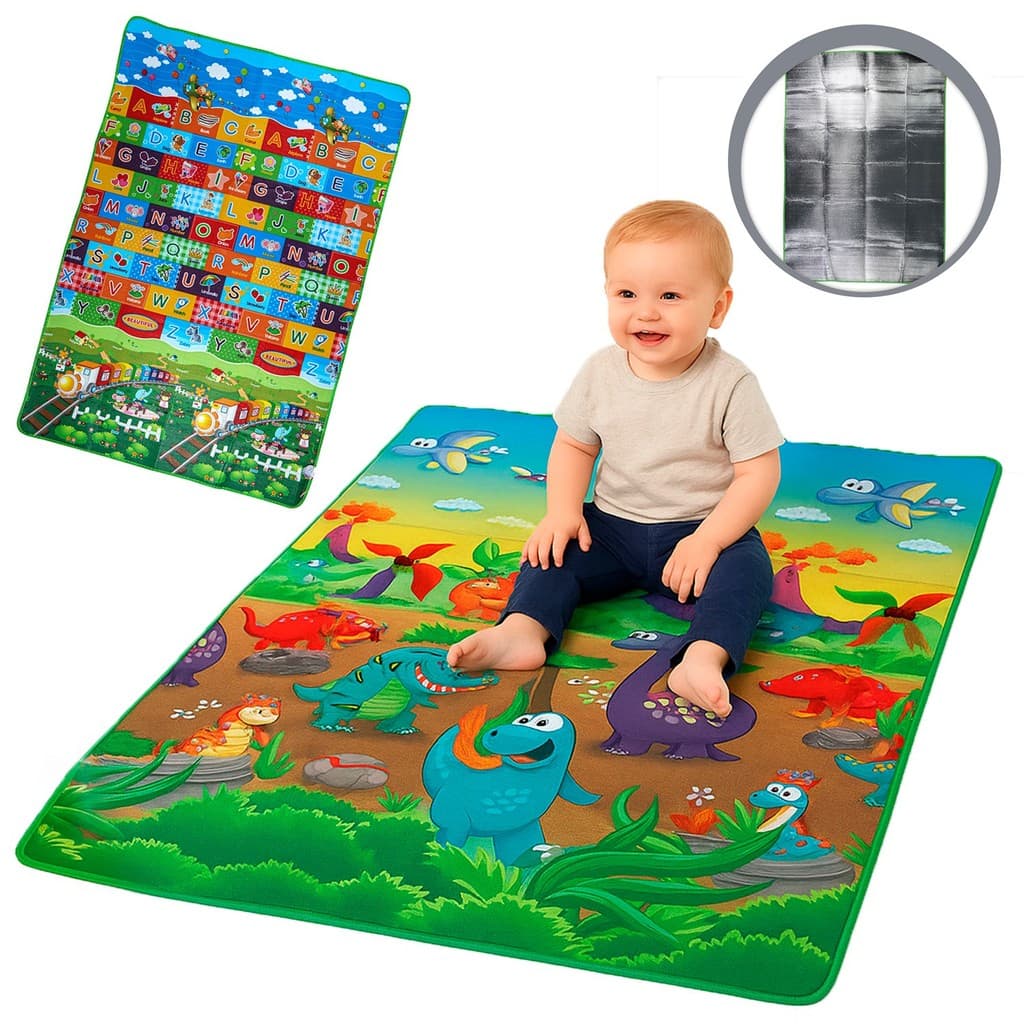 Tapete De Atividades Gigante Tatame Térmico Infantil Para Bebês 1,80m x 1,20m - Art Brink