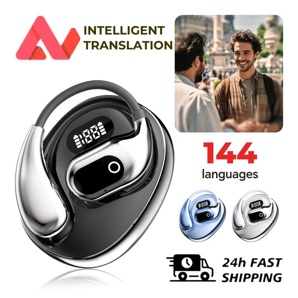 Ai Tradução Bluetooth 5.4 Fones De Ouvido 144 Idiomas Tradutores Em Tempo Real Verdadeiro Sem Fio Alta Qualidade Origina