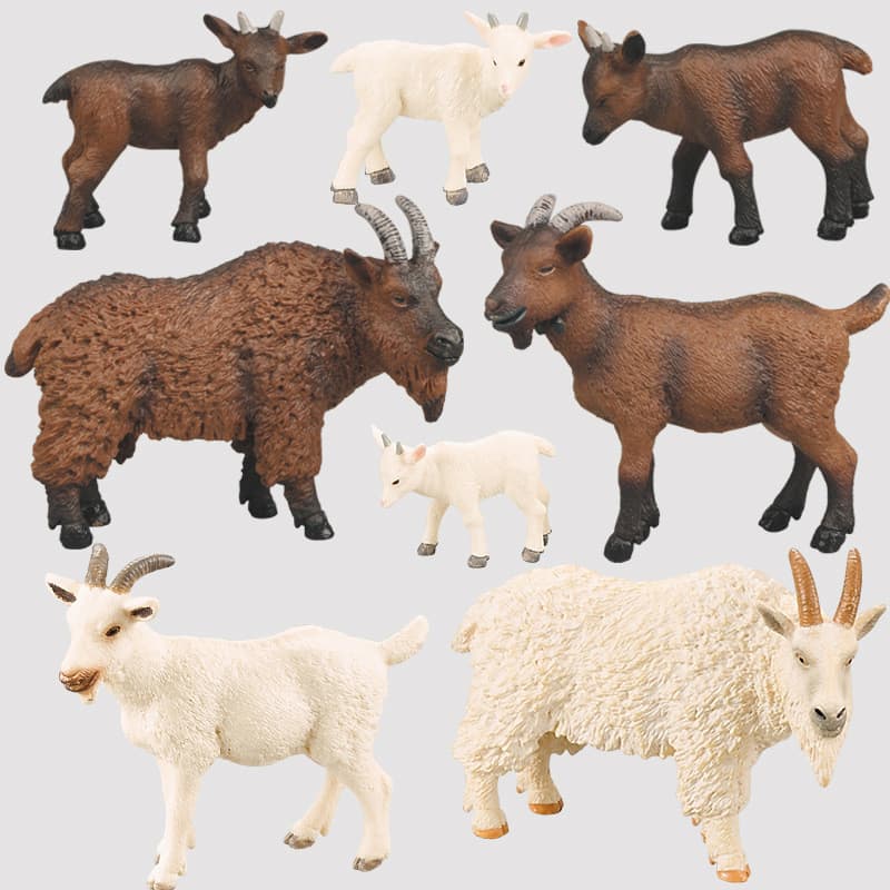 Crianças brinquedos simulação cabra animal modelo fazenda animal preto cabra filhote de plástico sólido brinquedos das c