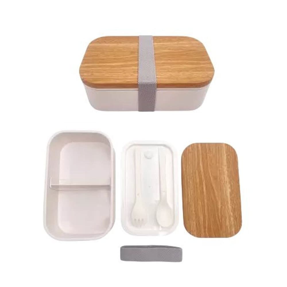 Kit Marmiteira Com Talheres 900ml Organizador De Refeicoes Livre De Bpa