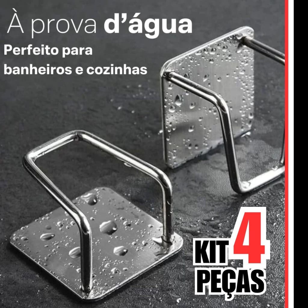 4 Unidade de Suporte Porta Esponja Aço inoxidável pra Bucha de Pia Prateleira cozinhas Multiuso