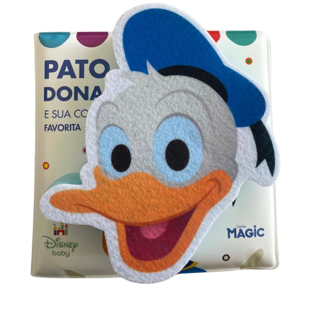 Disney Baby PATO DONALD E SUA COR FAVORITA Livro + Esponja Banho Impermeável Colorido Interativo